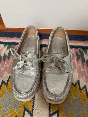 Sperry Metallic SilverTop-Sider Boat Shoes